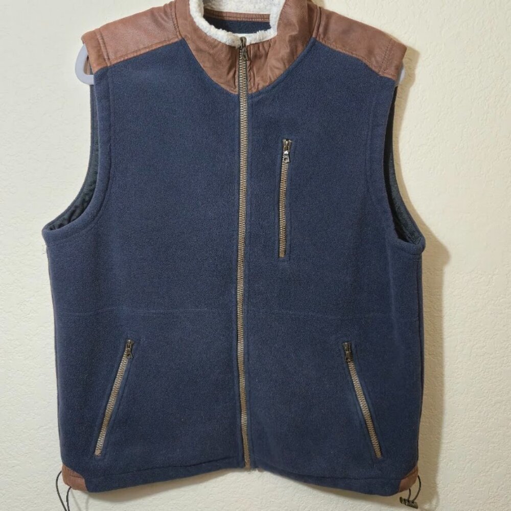 Vintage Orvis Sporting Traditions Blue Sherpa Fleece Vest M